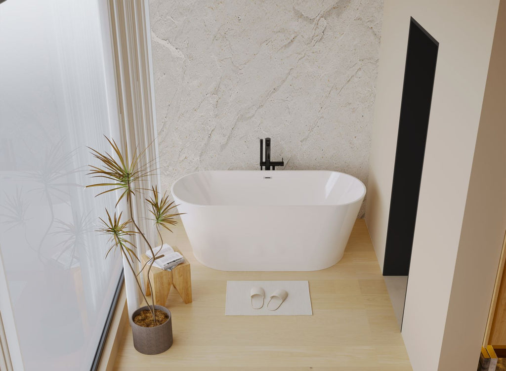 Acrylic Freestanding Bathtub - Glossy White, CUPC