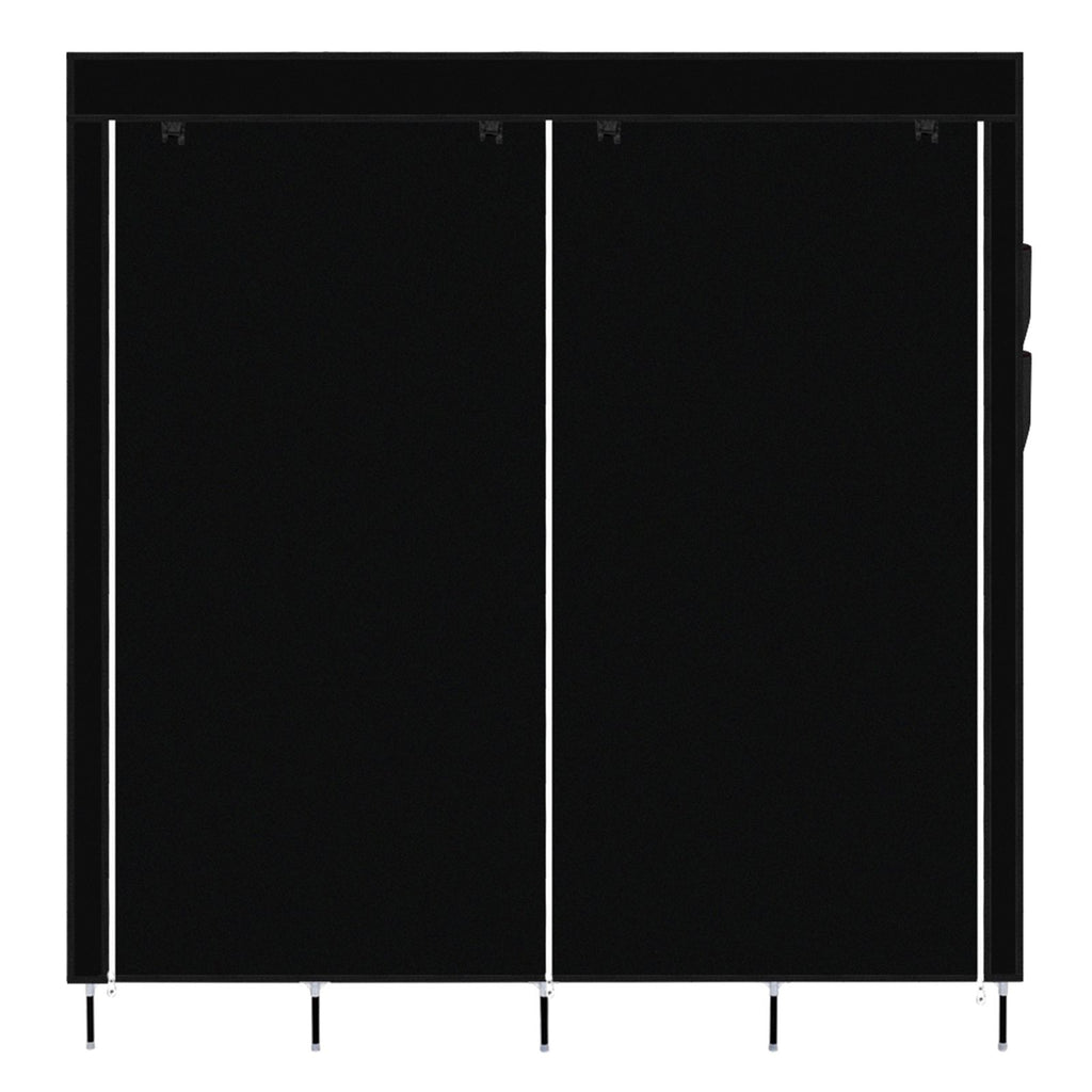 Portable Closet Wardrobe with Shelves and Hanging Rod