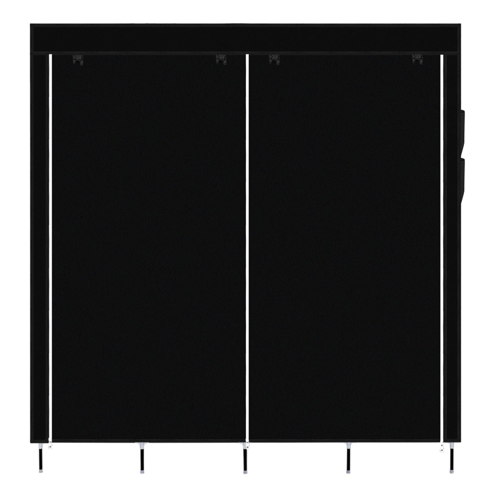 Portable Closet Wardrobe with Shelves and Hanging Rod