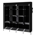 Portable Closet Wardrobe with Shelves and Hanging Rod
