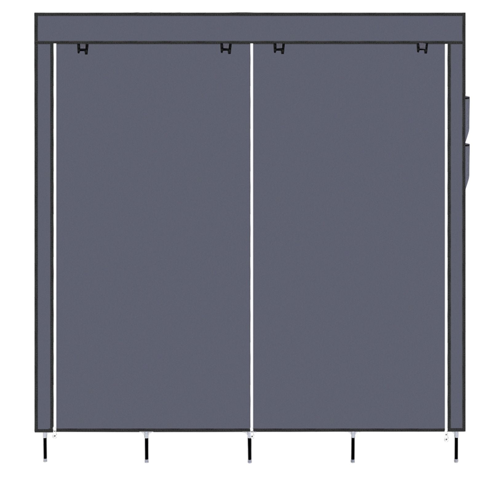 Portable Wardrobe Closet with 12 Shelves and Hanging Rod – Space-Saving Storage