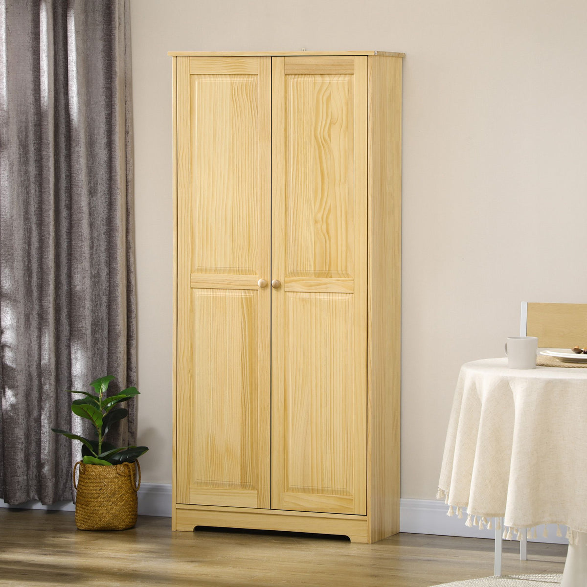 Freestanding Pantry Cabinet with Flexible Hidden Storage