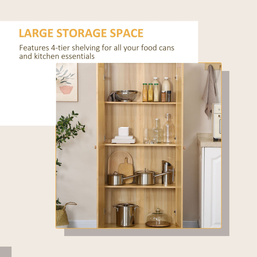 Freestanding Pantry Cabinet with Flexible Hidden Storage