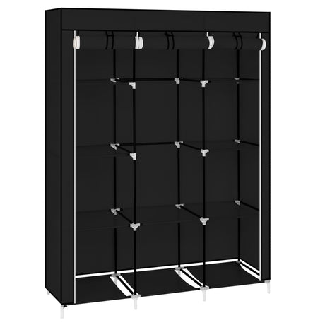 Portable Closet Organizer with Hanging Rod and Shelves