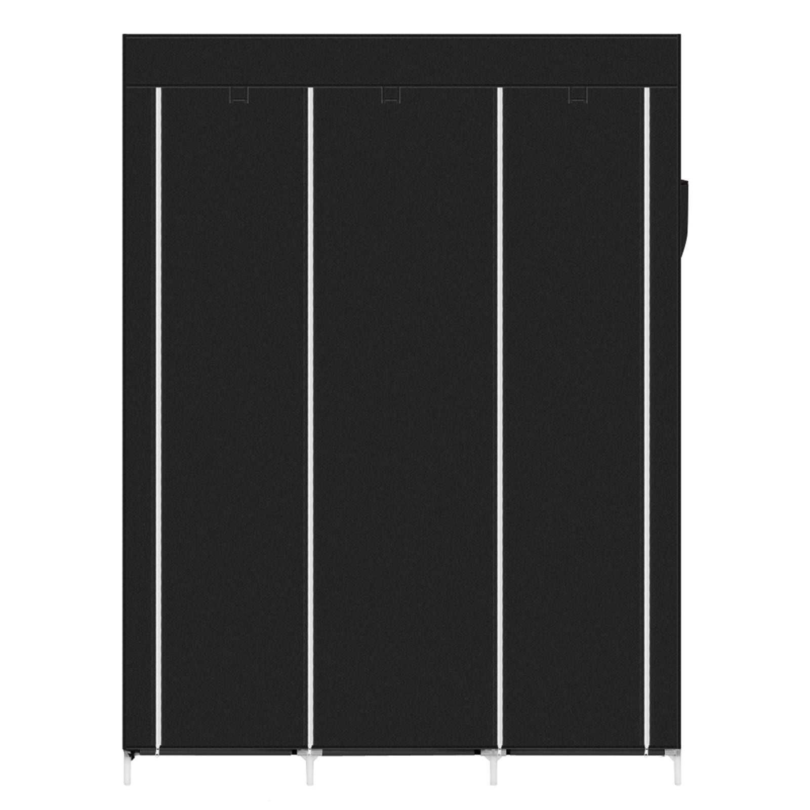 Portable Closet Organizer with Hanging Rod and Shelves