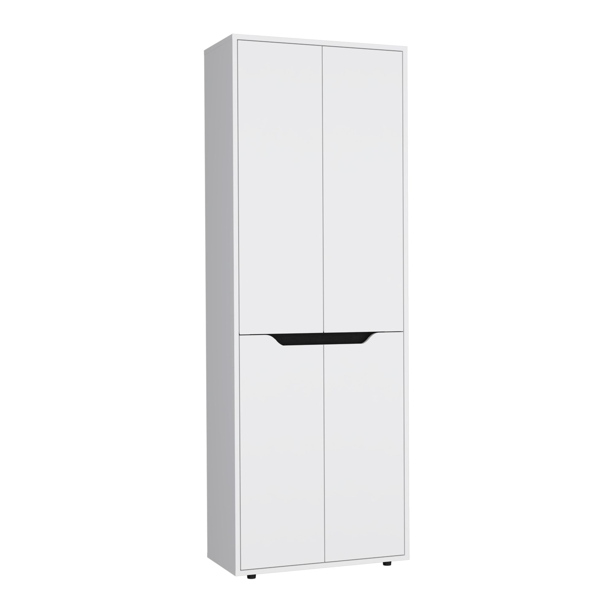 Compact Four-Door Kitchen Cabinet with Five Shelves