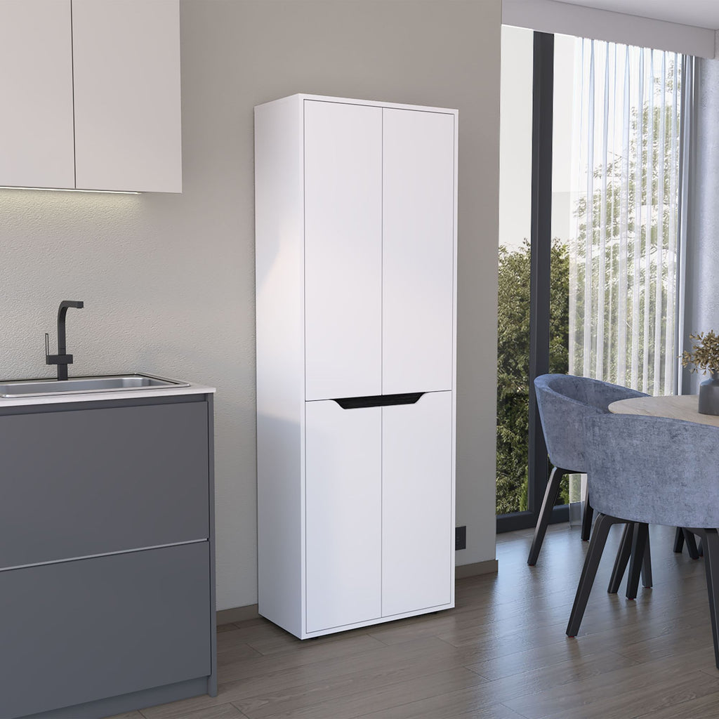 Compact Four-Door Kitchen Cabinet with Five Shelves