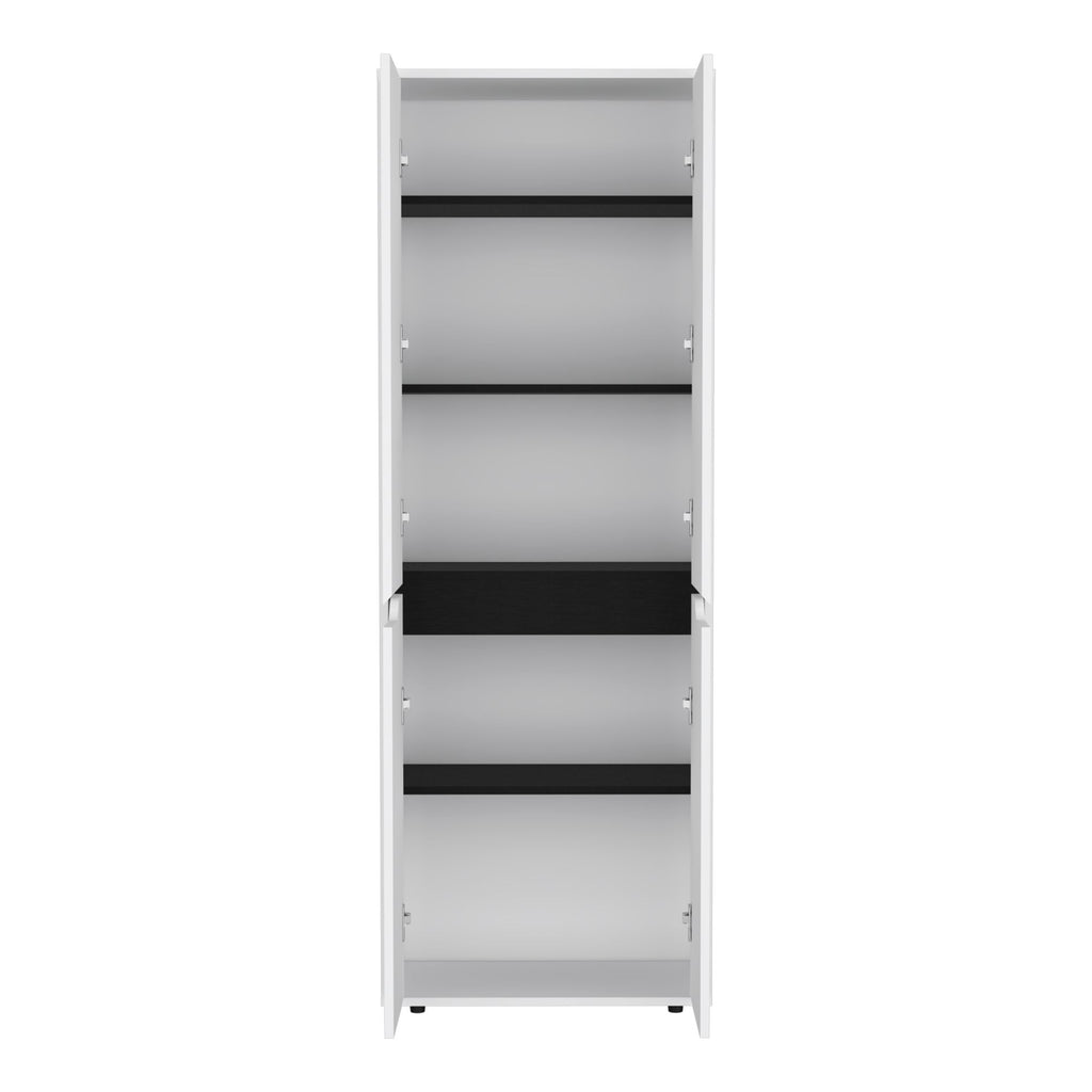 Compact Four-Door Kitchen Cabinet with Five Shelves