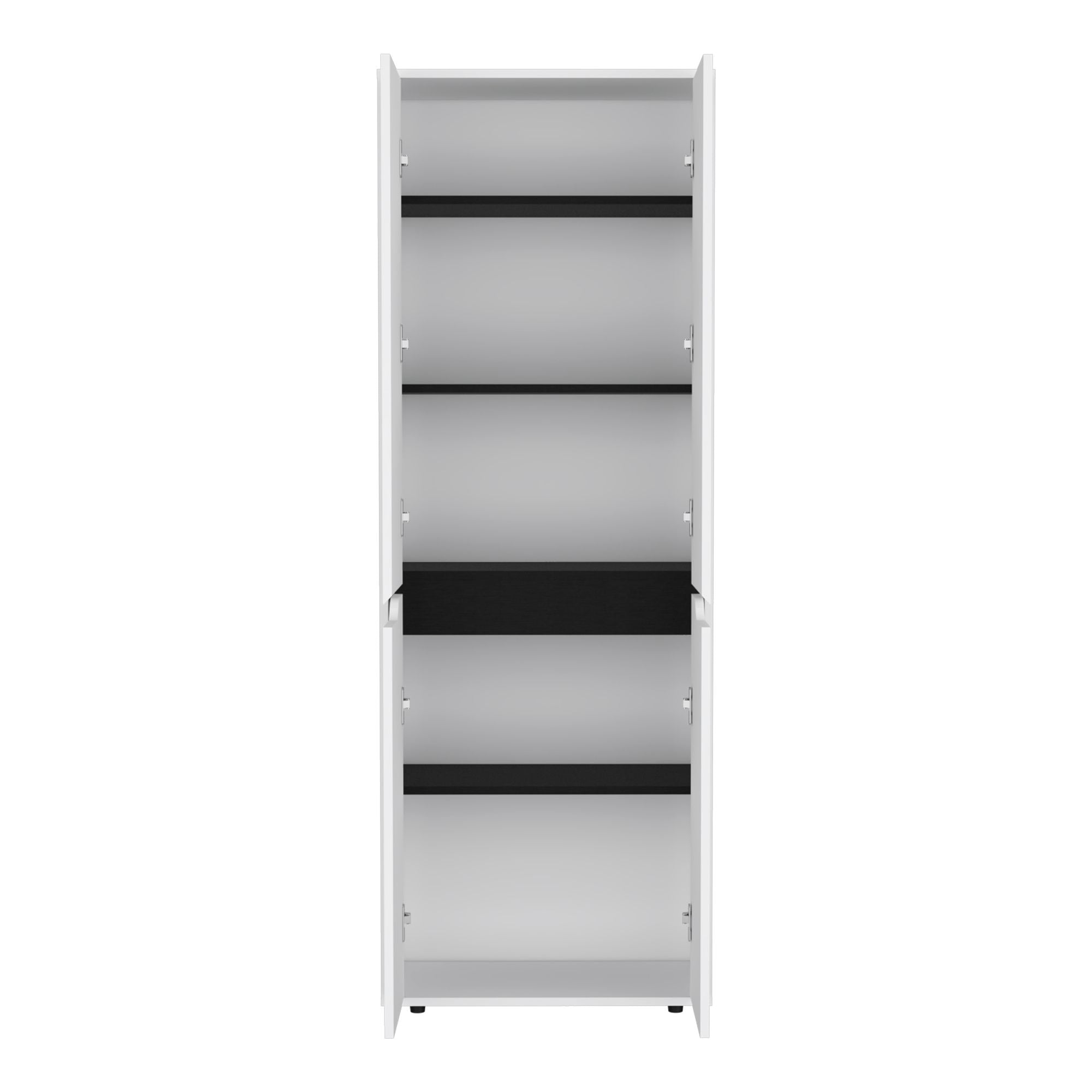 Compact Four-Door Kitchen Cabinet with Five Shelves