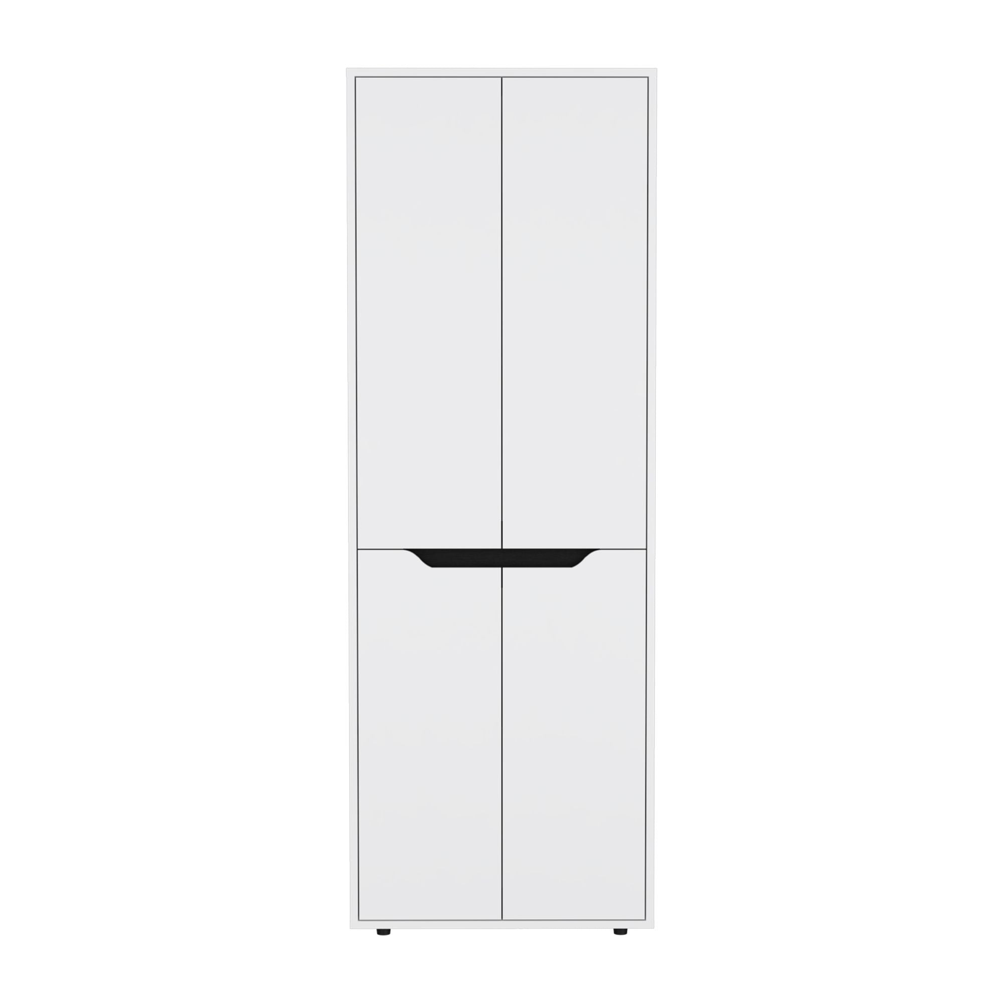 Compact Four-Door Kitchen Cabinet with Five Shelves