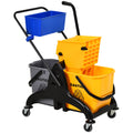 Rolling Mop Bucket Cart with Side-Press Wringer
