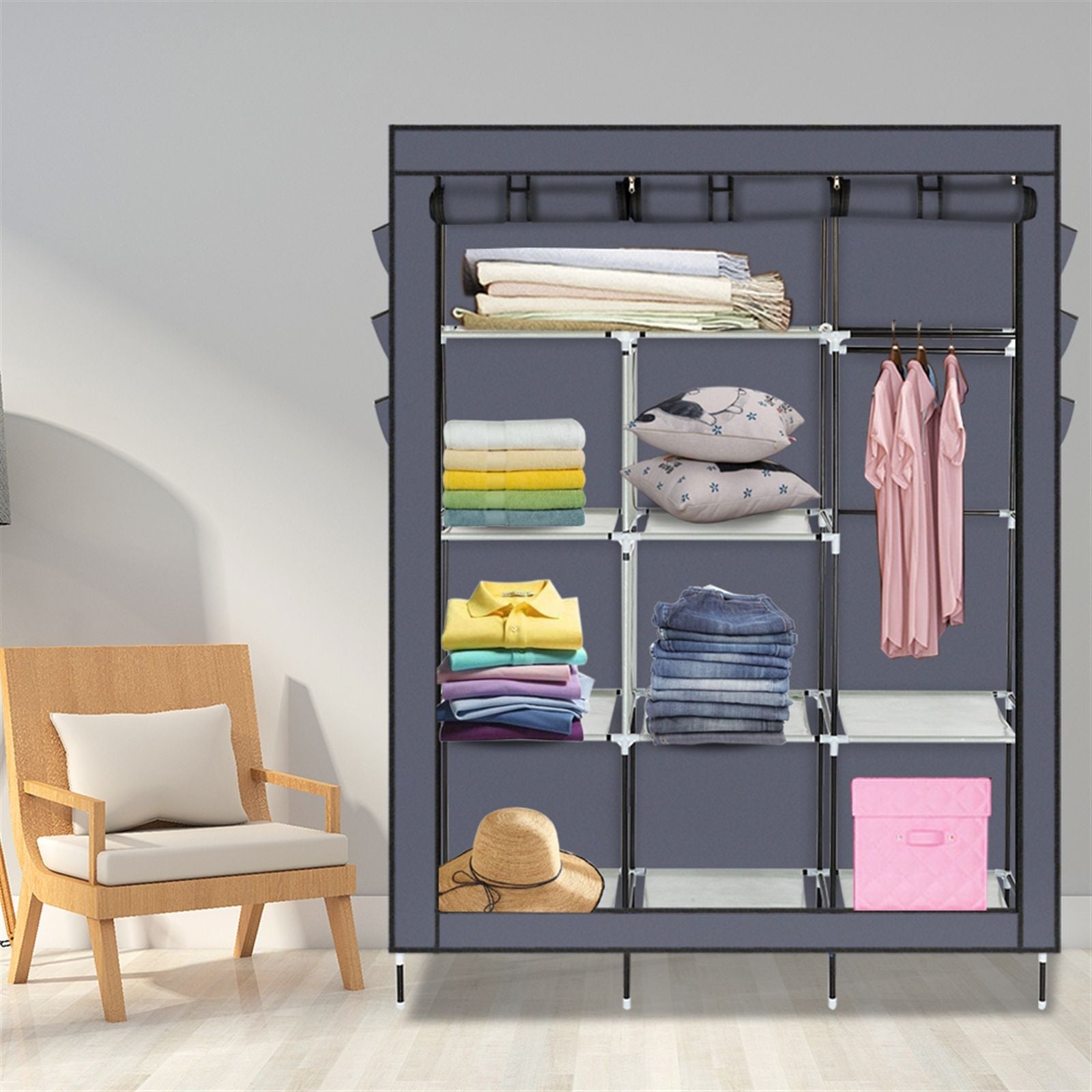 Organize Clothes Quickly with Compact Wardrobe