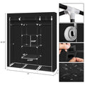 Portable Clothes Closet with Double Rods and 9 Shelves