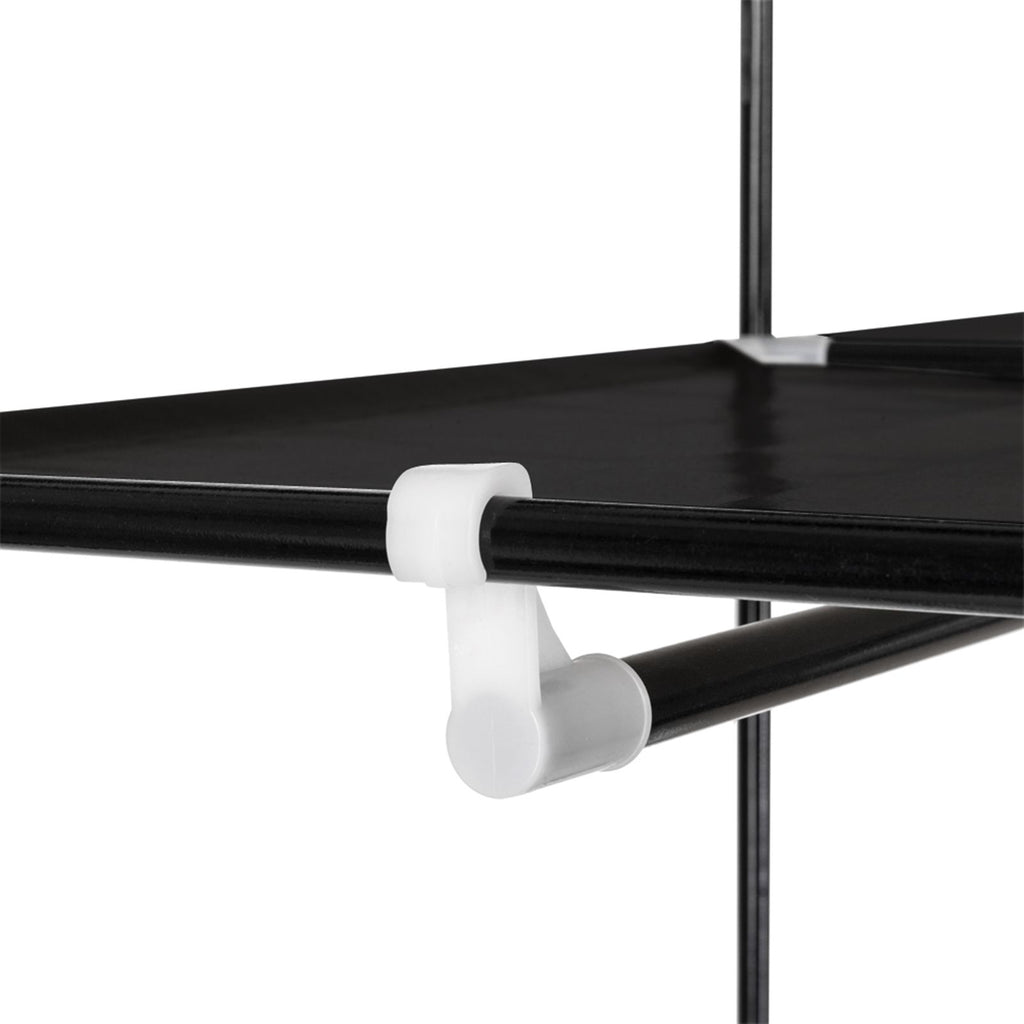 Portable Clothes Closet with Double Rods and 9 Shelves