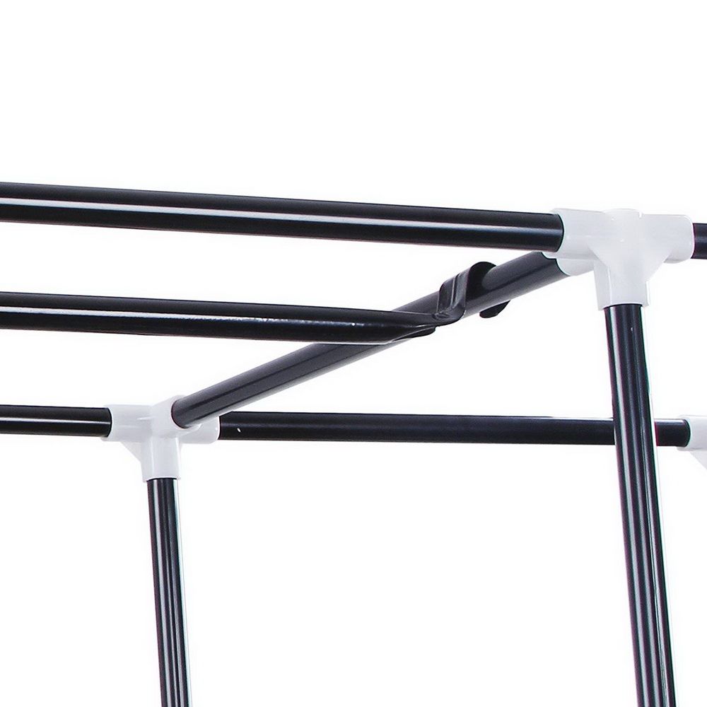 Portable Clothes Closet with Hanging Rod and Storage Shelves