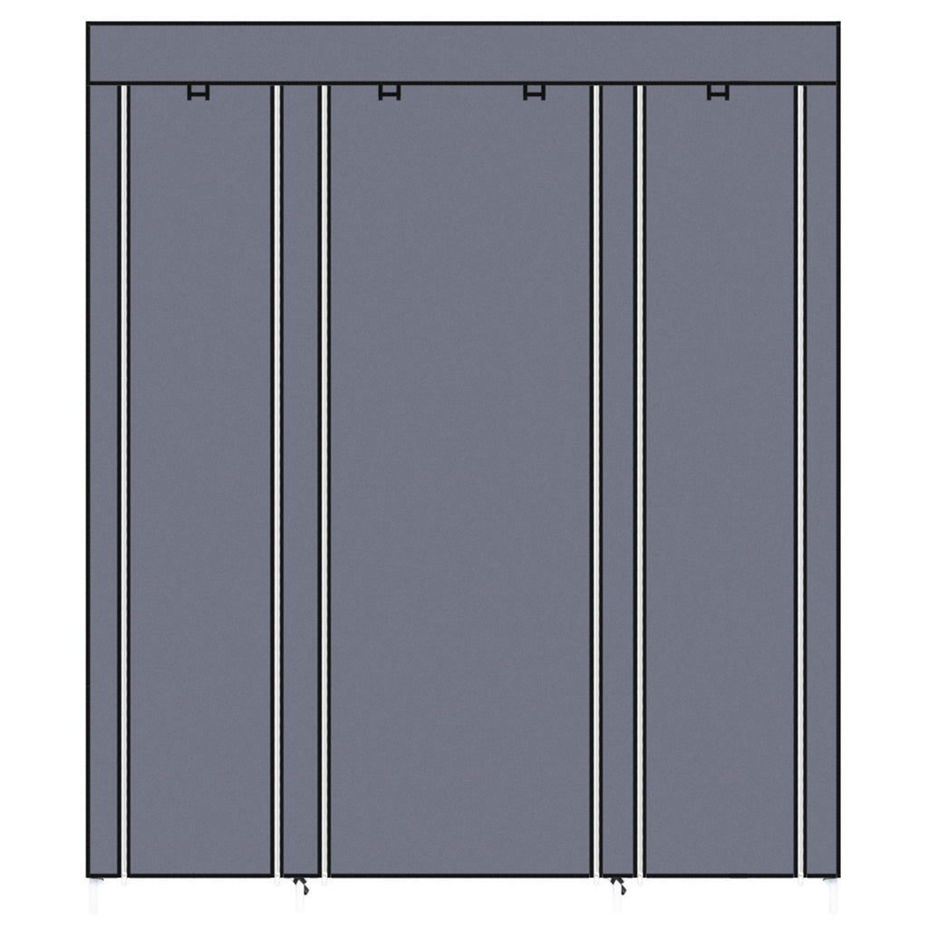 69" Portable Clothes Closet Wardrobe Storage Organizer with Non-Woven Fabric Quick and Easy to Assem