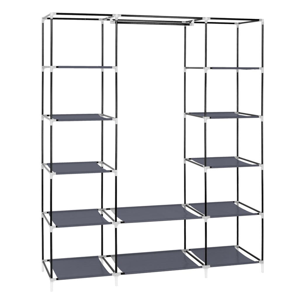 69" Portable Clothes Closet Wardrobe Storage Organizer with Non-Woven Fabric Quick and Easy to Assem