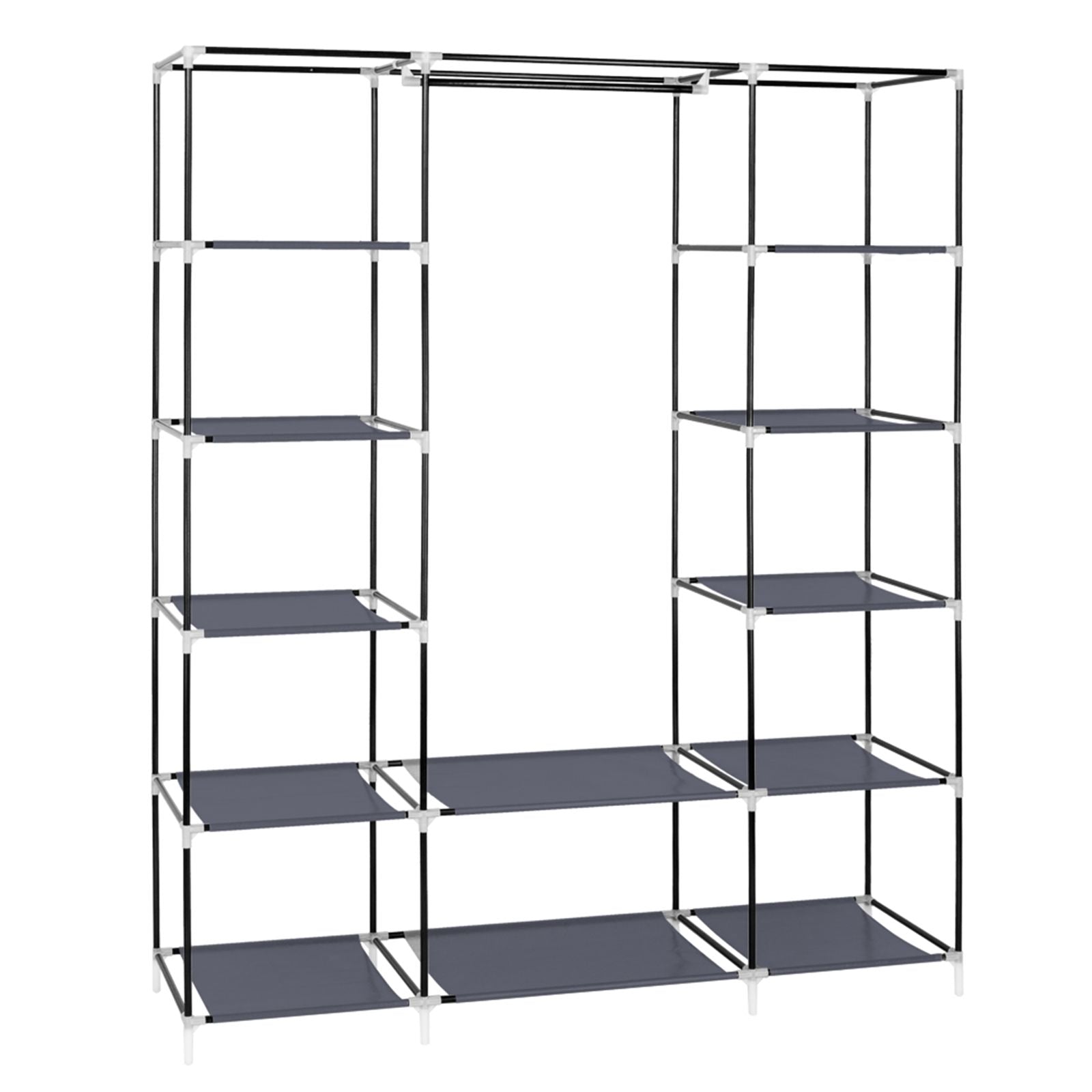 69" Portable Clothes Closet Wardrobe Storage Organizer with Non-Woven Fabric Quick and Easy to Assem