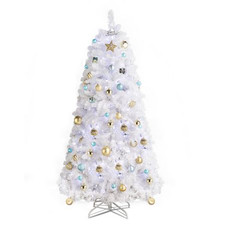 White Hanging-Branch Christmas Tree with Remote Lights