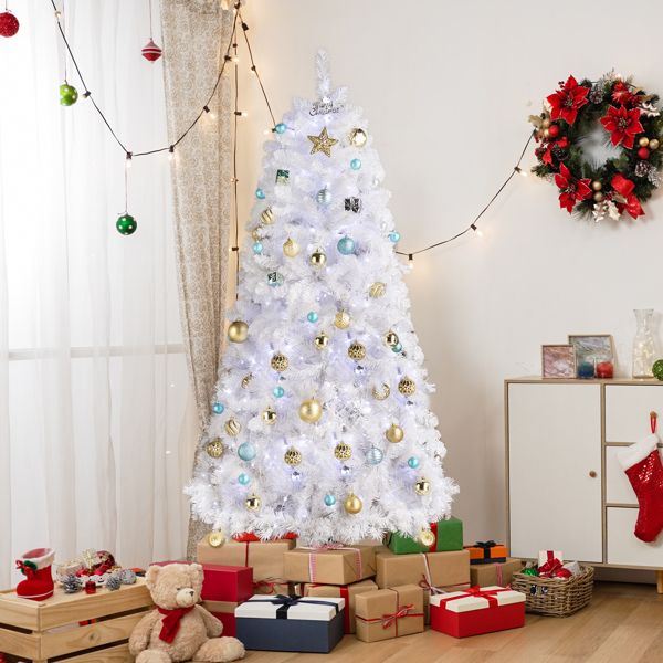 White Hanging-Branch Christmas Tree with Remote Lights