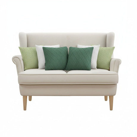 White and Forest Green Knit Pillow Cover Collection