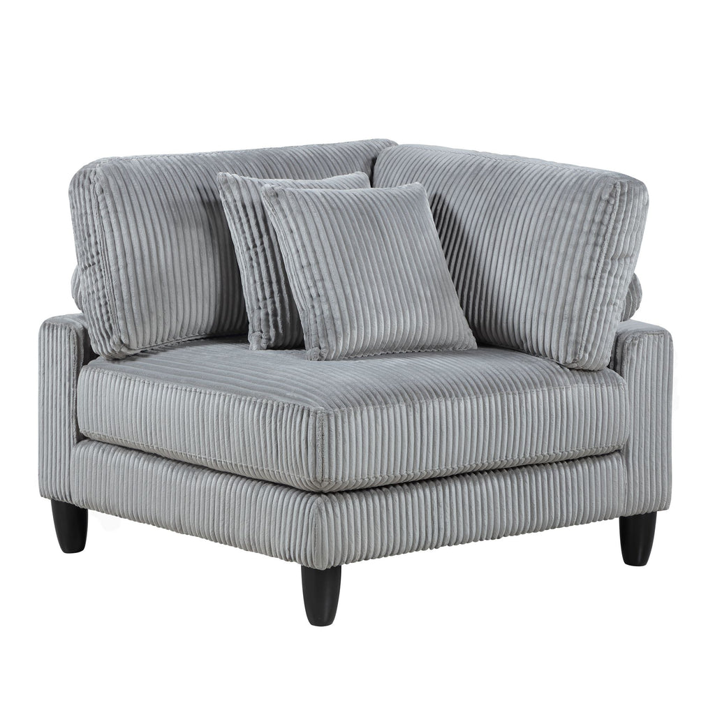 6-Piece Modular Sectional Set with Reversible Cushions and Pillows
