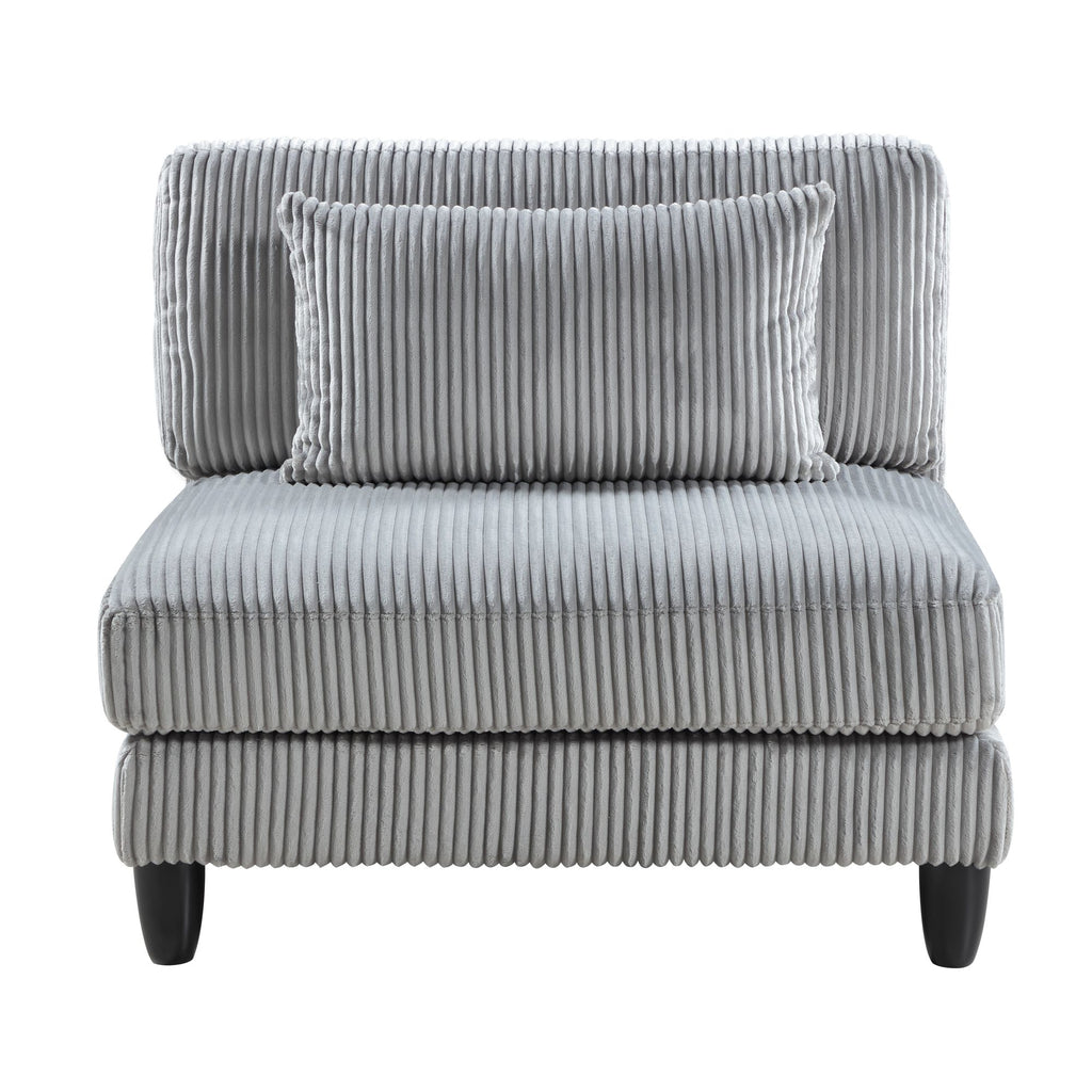 6-Piece Modular Sectional Set with Reversible Cushions and Pillows