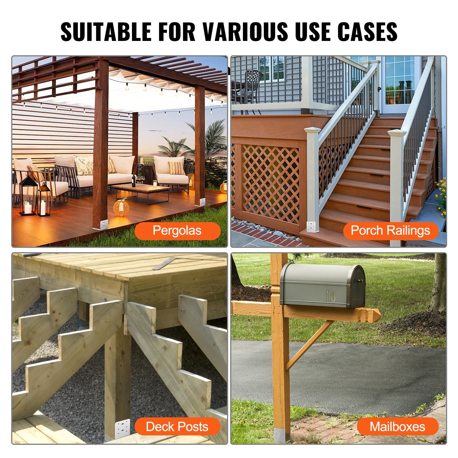 Adjustable Post Anchor Brackets for Deck and Porch Projects