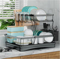 2-Tier Large Dish Drying Rack with Utensil Holder