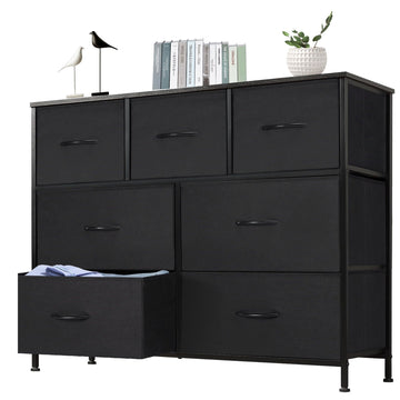 Wide Drawer Dresser and Versatile Storage Tower