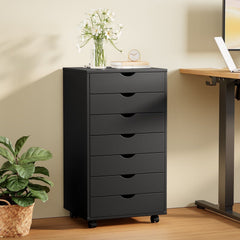 7 Drawer Storage Cabinet with Wheels for Home Office Organization