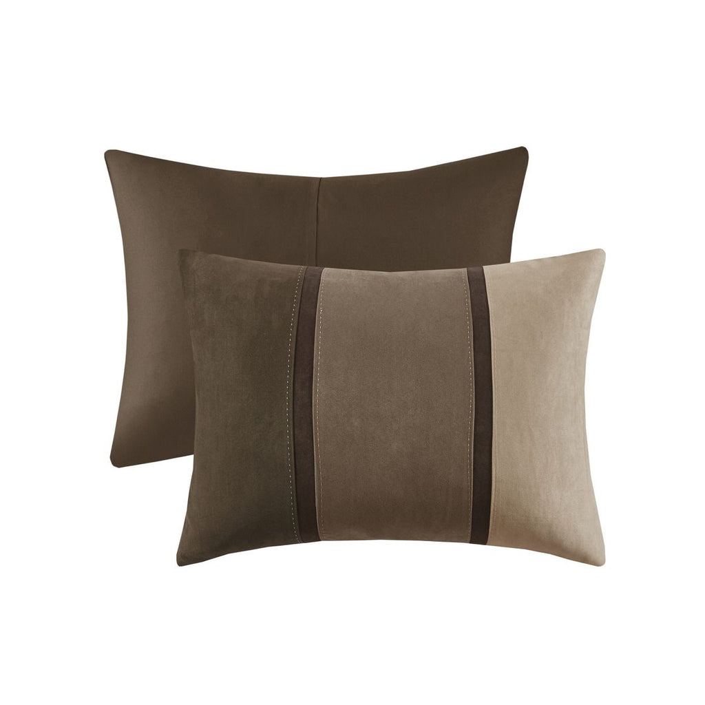 Brown Colorblock Comforter Set with Lodge Style