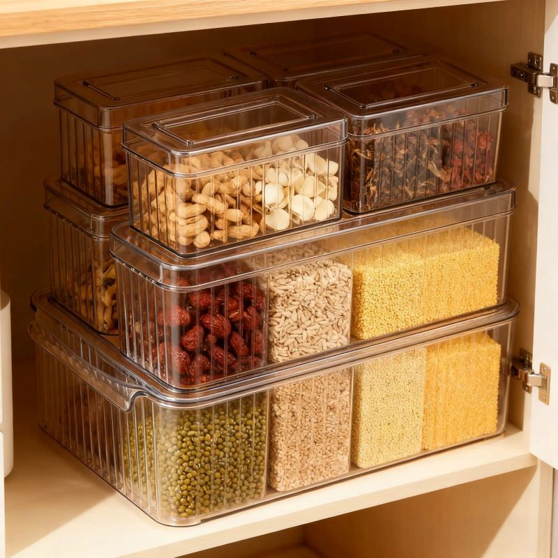Seven-Piece Clear Refrigerator Organizer Set