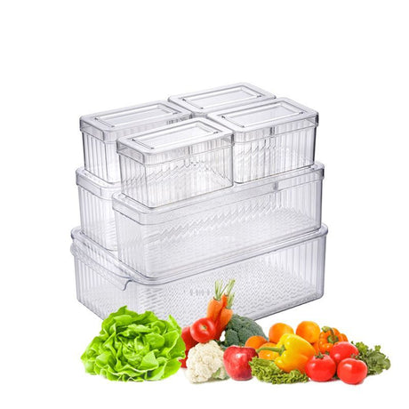 Seven-Piece Clear Refrigerator Organizer Set