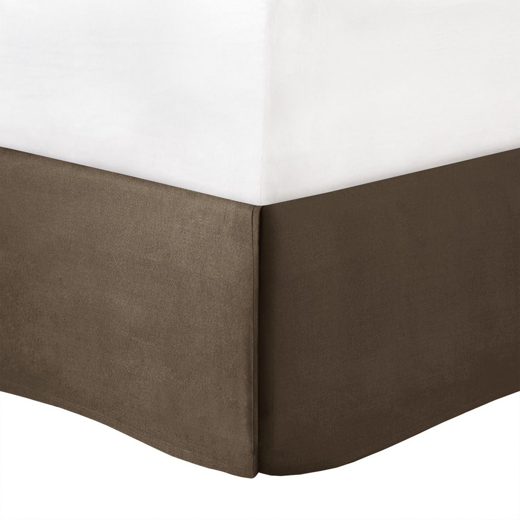 Taupe King Comforter Set with Pleated Details