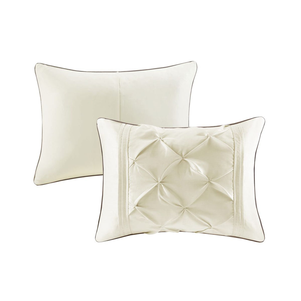 Ivory Tufted King Comforter Ensemble