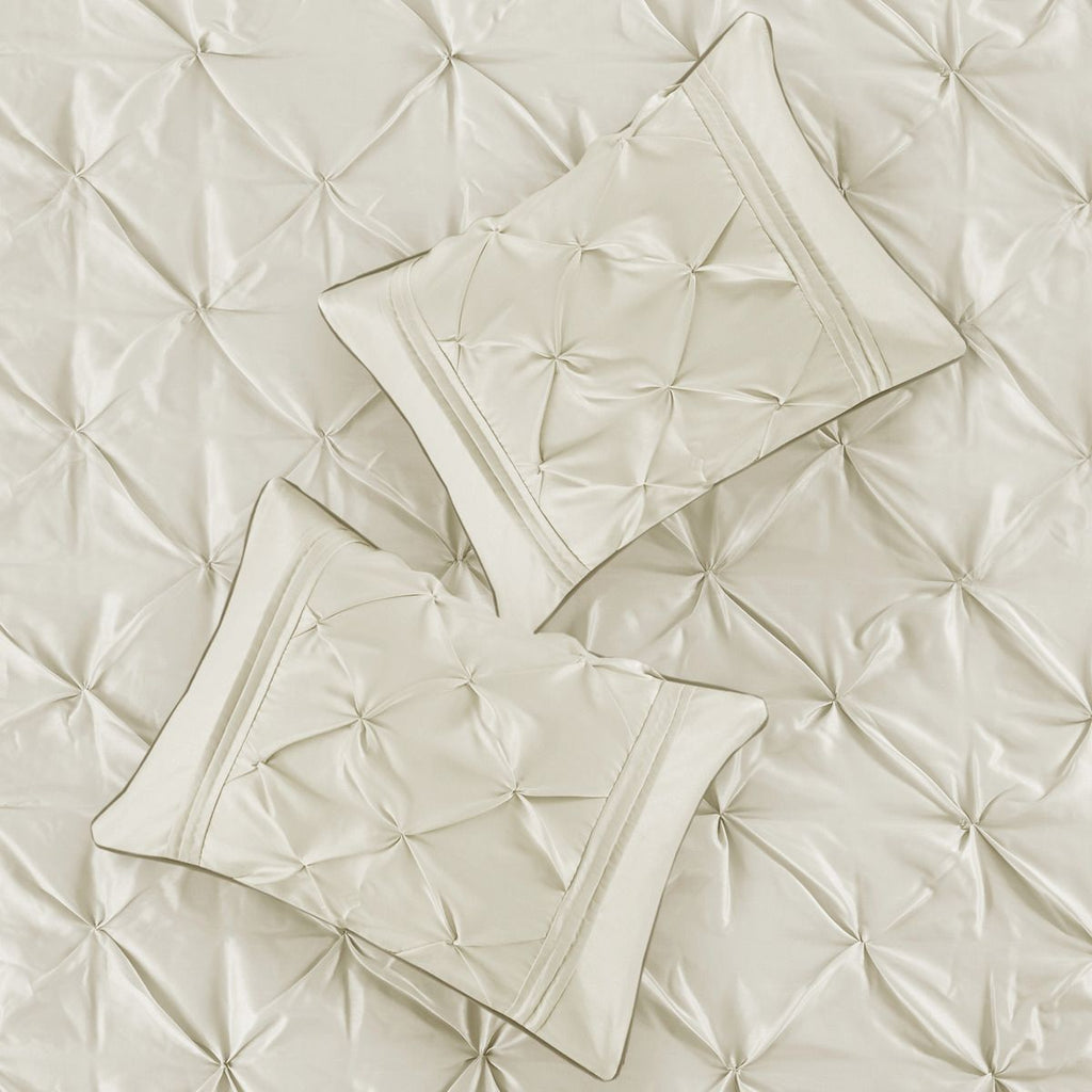 Ivory Tufted King Comforter Ensemble