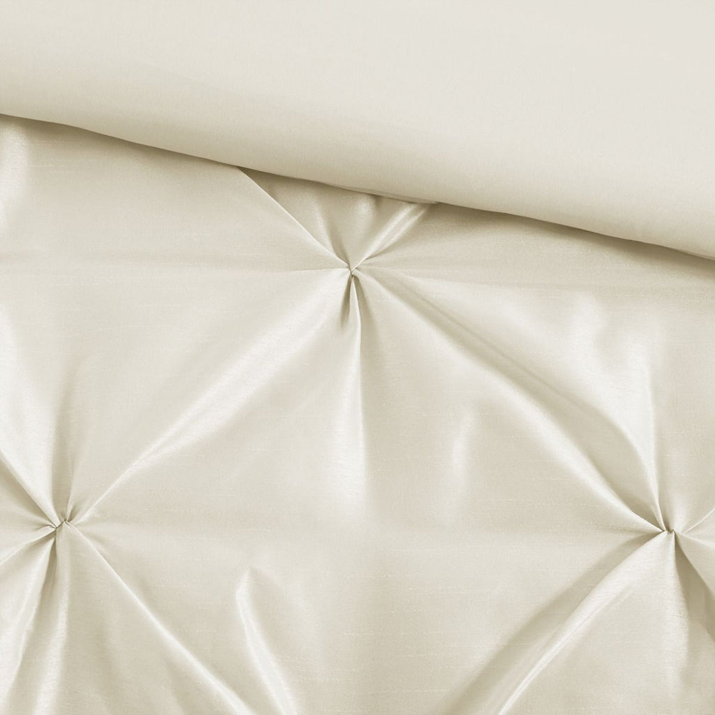 Ivory Tufted King Comforter Ensemble
