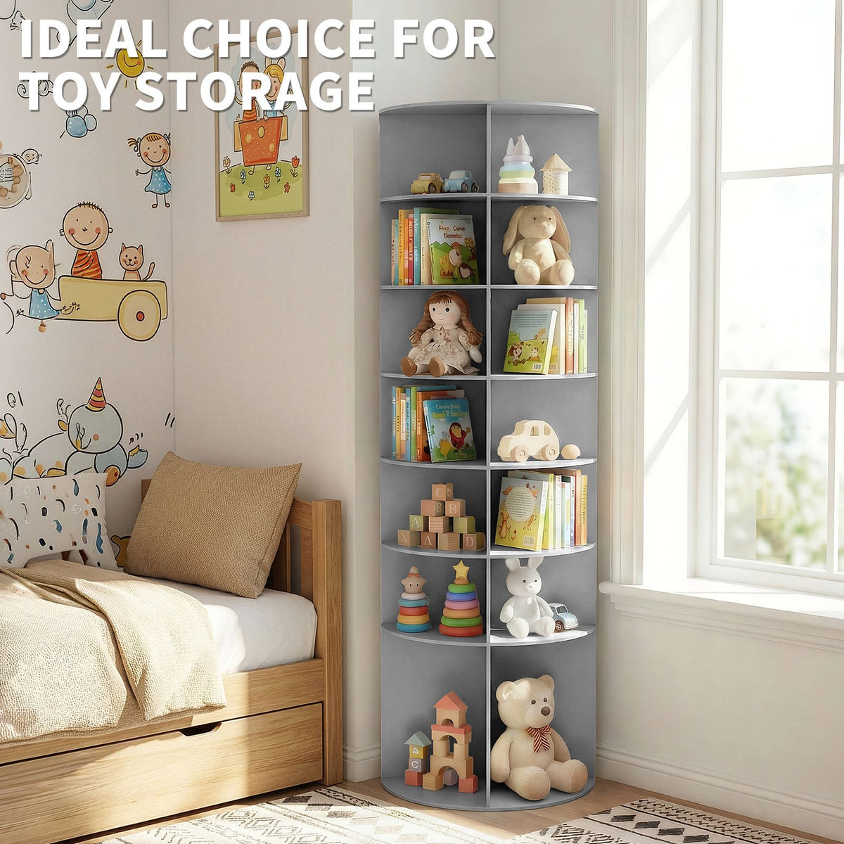 7-Tier 360° Rotating Shoe Rack – Modern Storage Solution