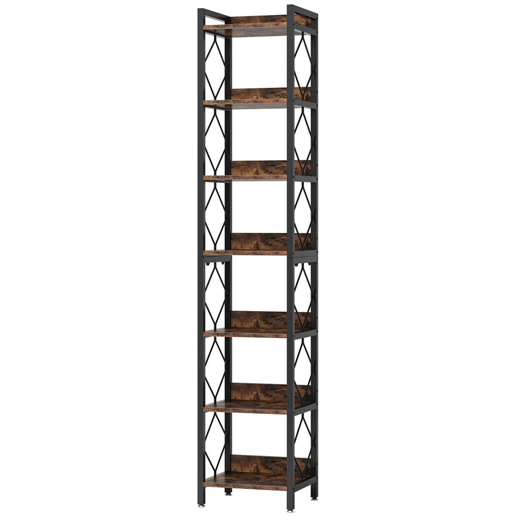 Space-Saving 7-Tier Corner Shelf with Diamond Pattern