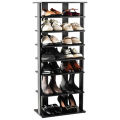 7-Tier Double-Row Shoe Rack with Adjustable Shelves for Entryway