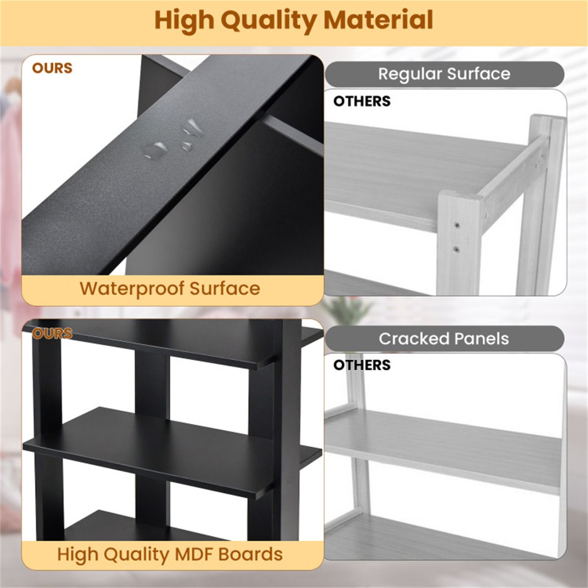 7-Tier Double-Row Shoe Rack with Adjustable Shelves for Entryway
