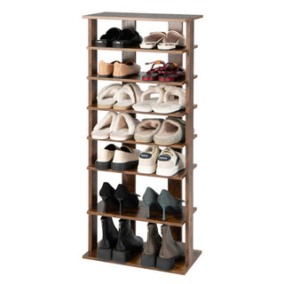 7-Tier Double-Row Shoe Rack with Adjustable Shelves for Entryway Organization