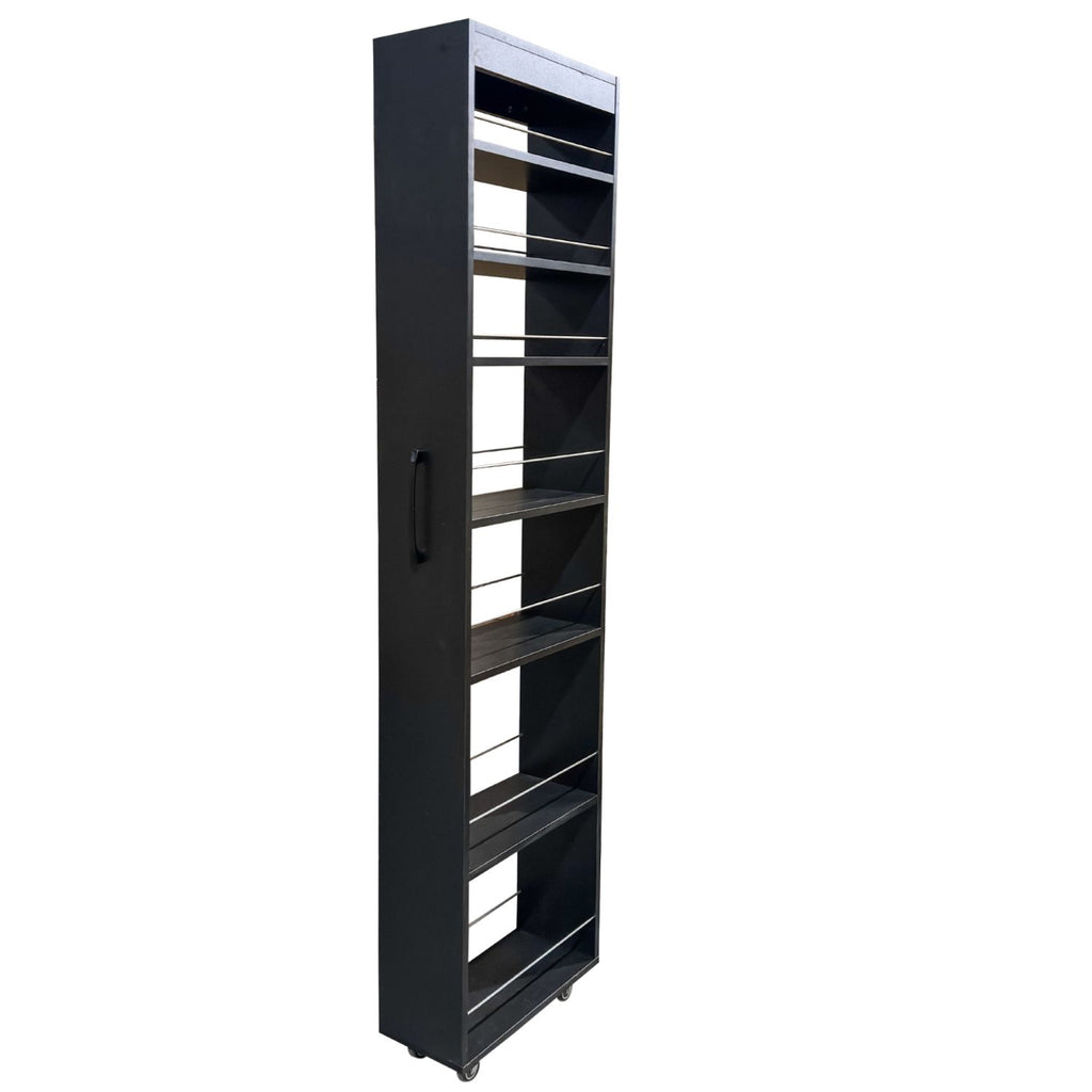 Seven-Tier Rolling Storage Cart for Narrow Kitchen Spaces