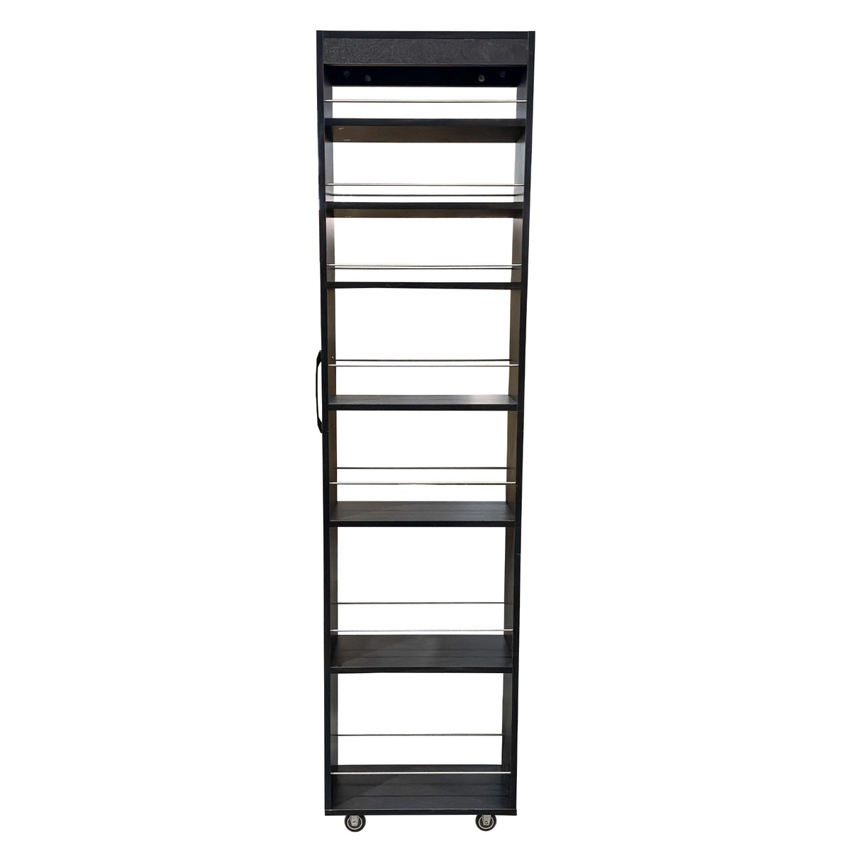 Seven-Tier Rolling Storage Cart for Narrow Kitchen Spaces