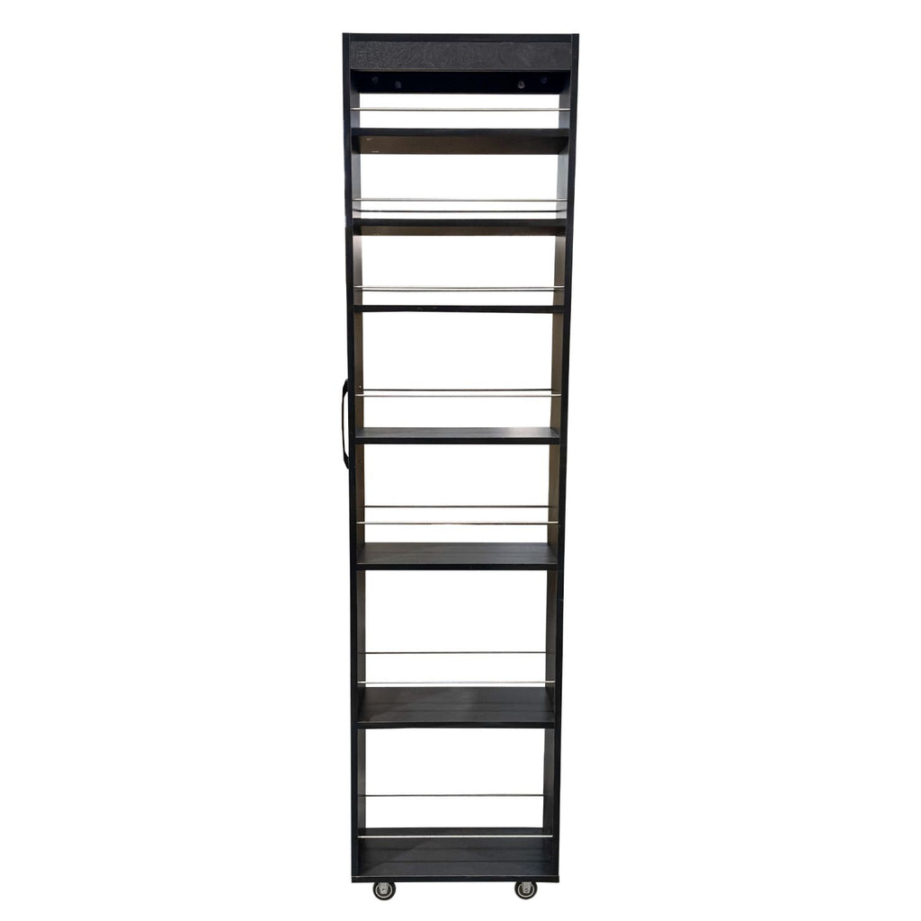 Seven-Tier Rolling Storage Cart for Narrow Kitchen Spaces