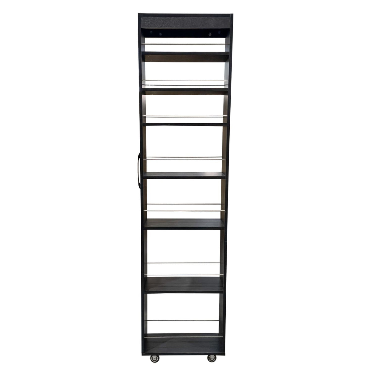 Seven-Tier Rolling Storage Cart for Narrow Kitchen Spaces