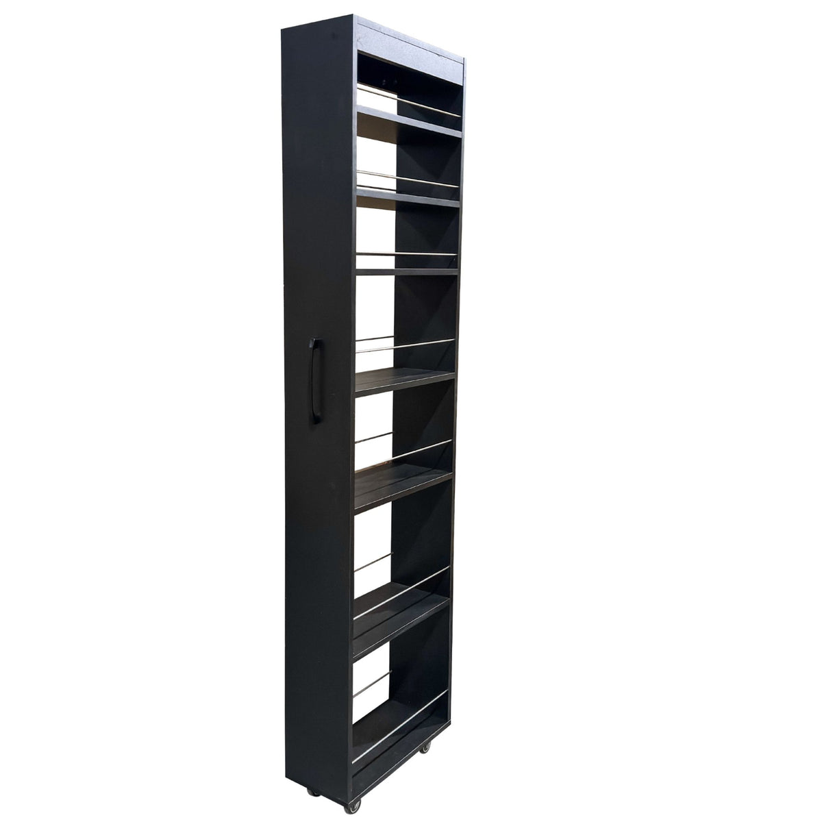 Seven-Tier Rolling Storage Cart for Narrow Kitchen Spaces