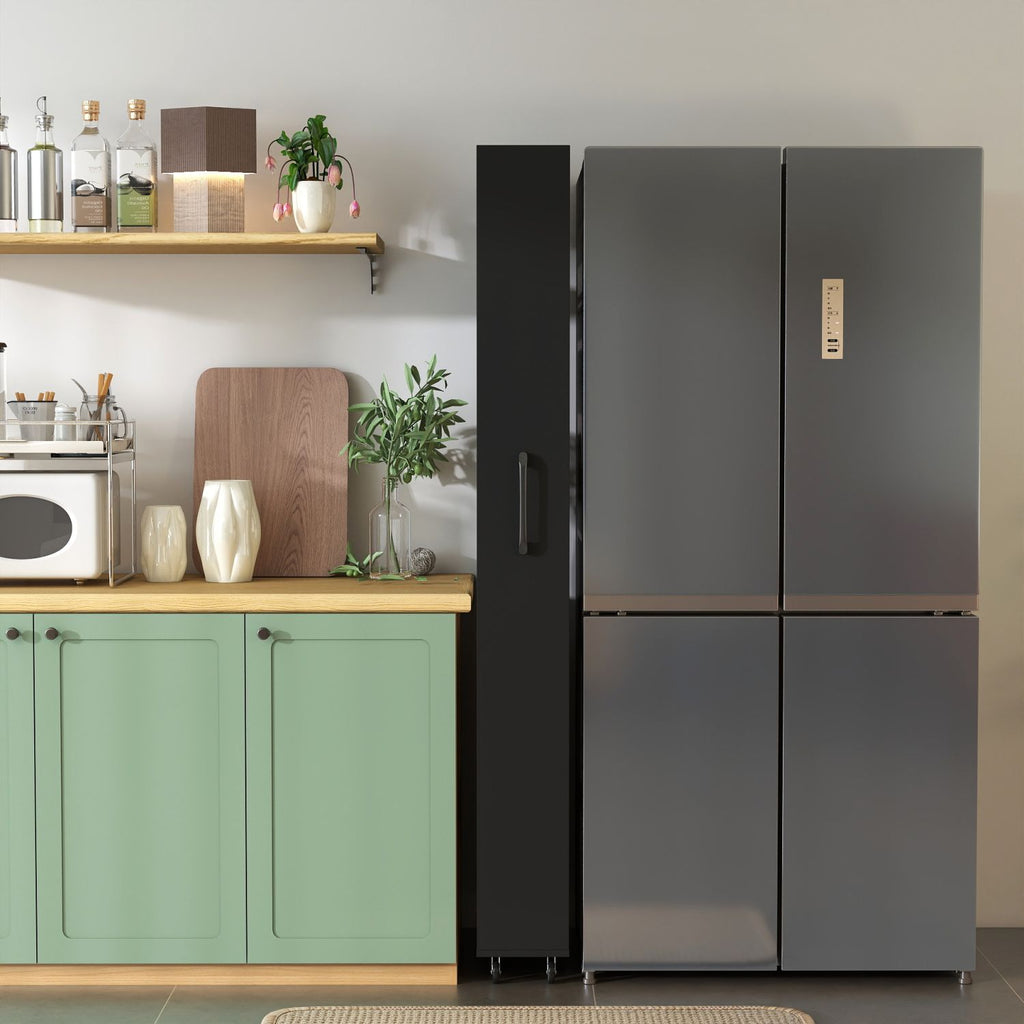 Seven-Tier Rolling Storage Cart for Narrow Kitchen Spaces