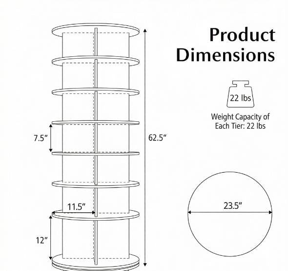 Rotating Shoe Rack Tower for Corner Organization